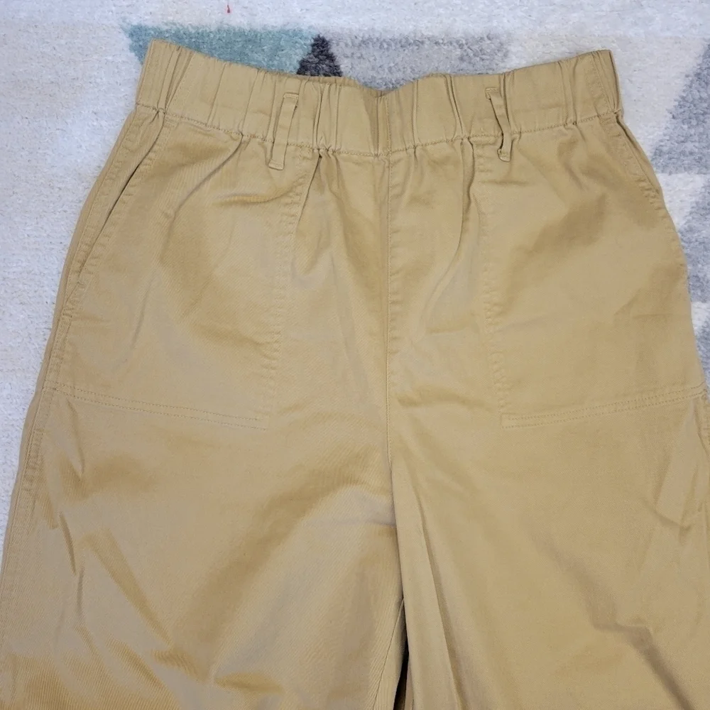 J. Crew Wide Leg Pull On Chino Pants Large Tall / Long Length